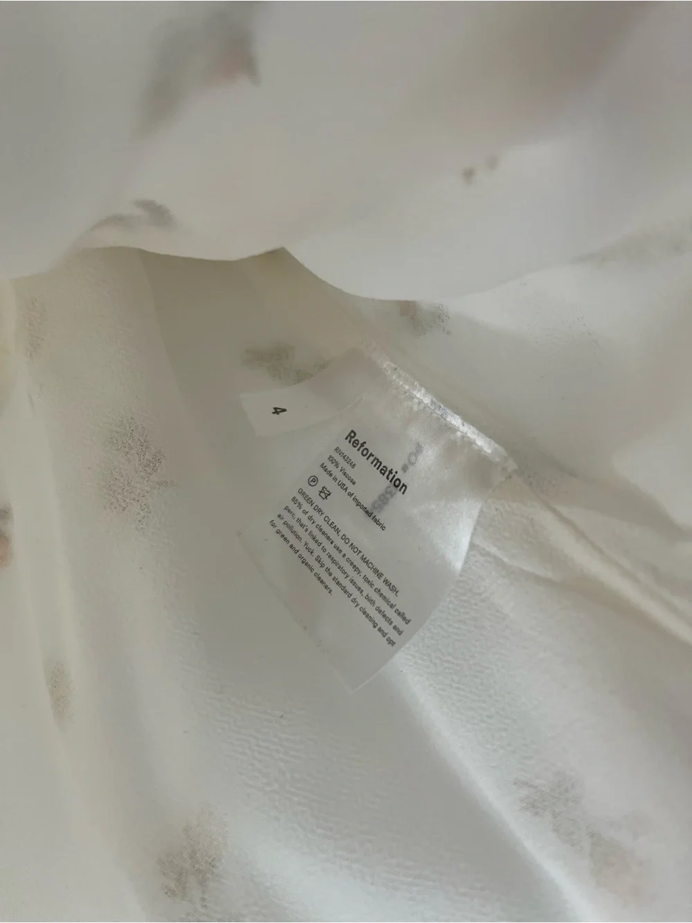 Reformation sheer cream